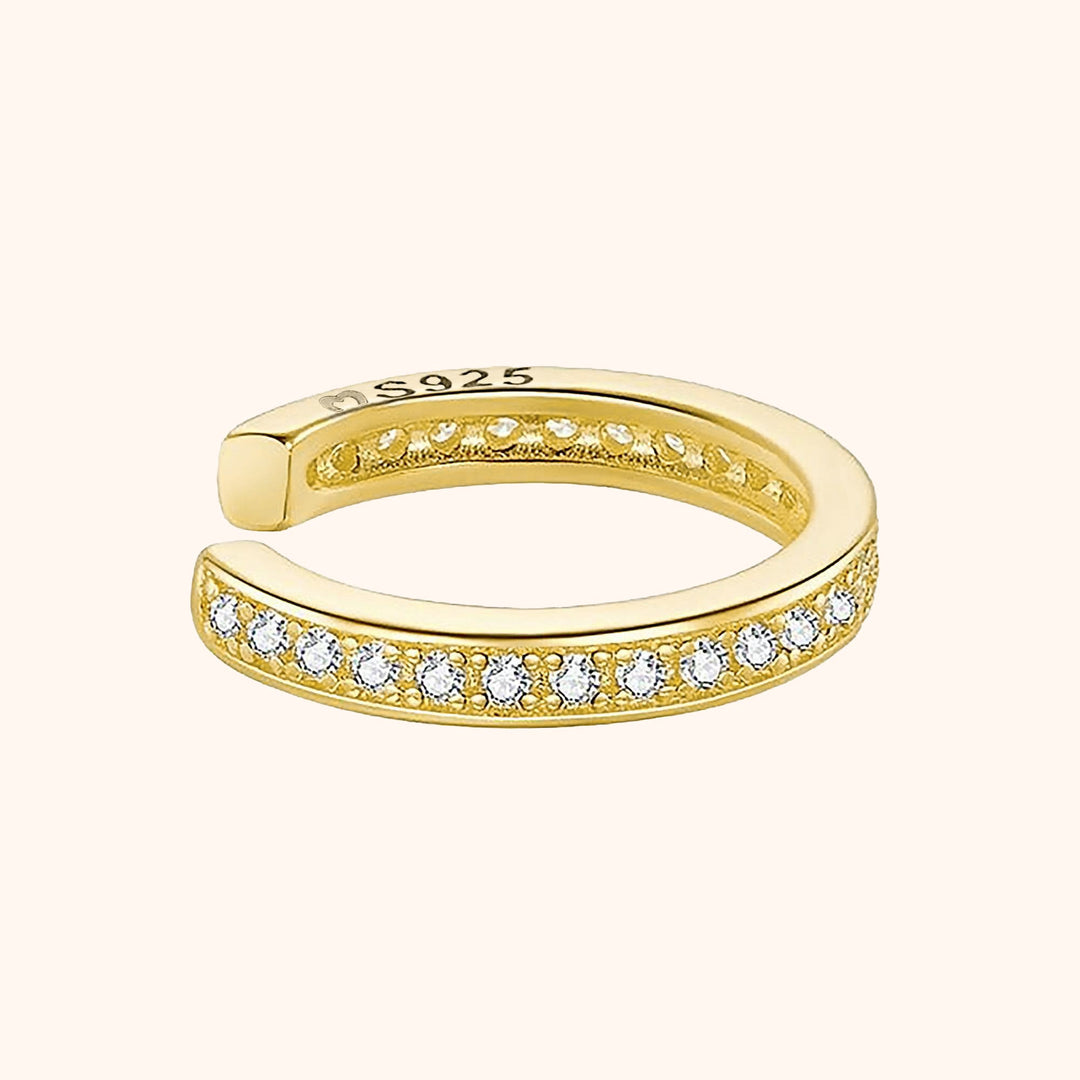 Ohrring | Glitzernd Bling Strass Silber Langlebig Stilvoll Vielseitig-Gold-Luzern Mode