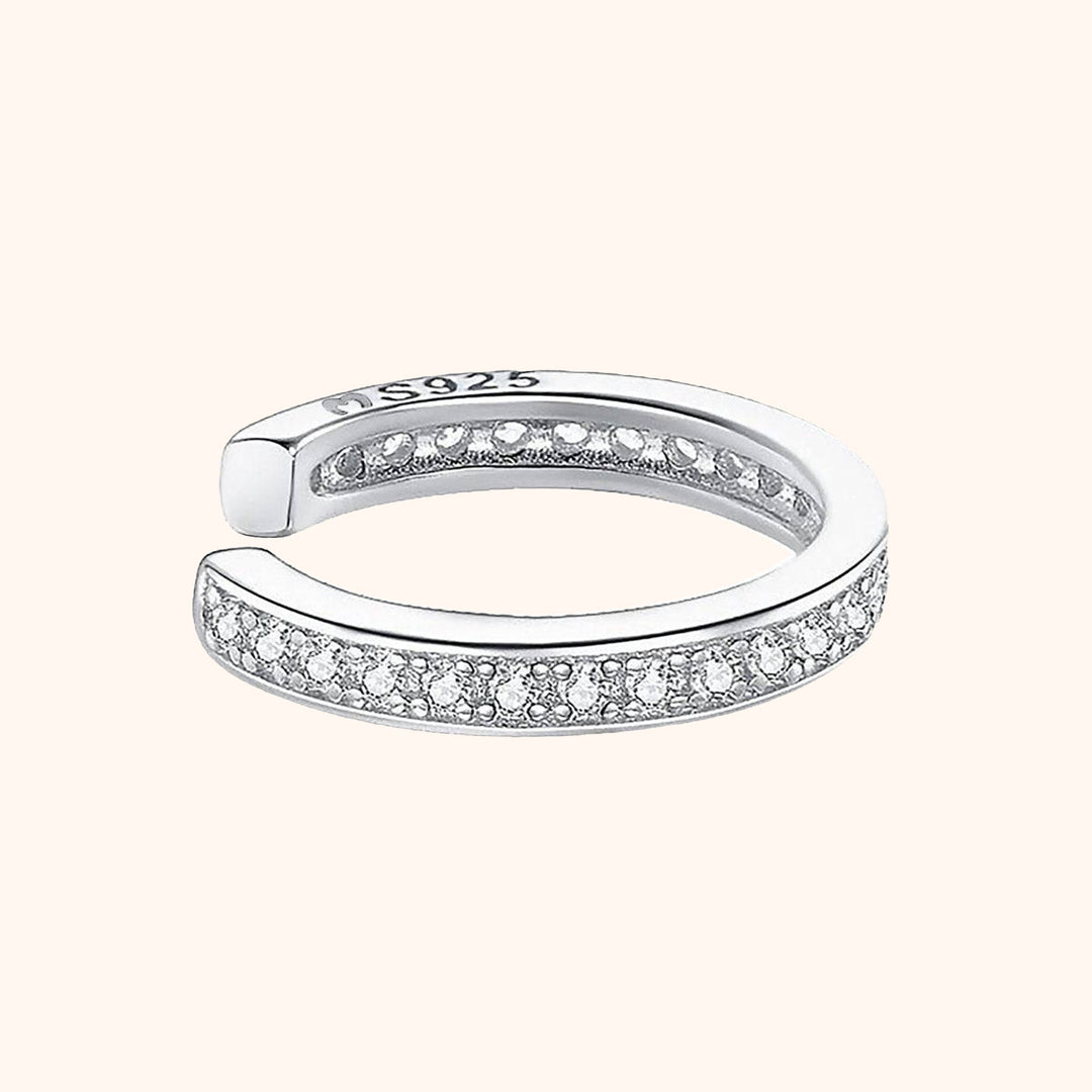 Ohrring | Glitzernd Bling Strass Silber Langlebig Stilvoll Vielseitig-Silber-Luzern Mode