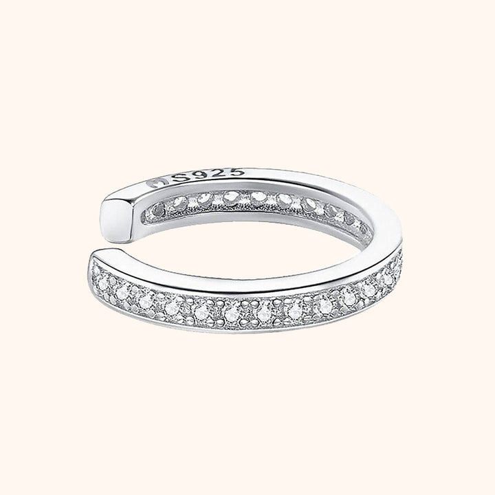 Ohrring | Glitzernd Bling Strass Silber Langlebig Stilvoll Vielseitig-Silber-Luzern Mode