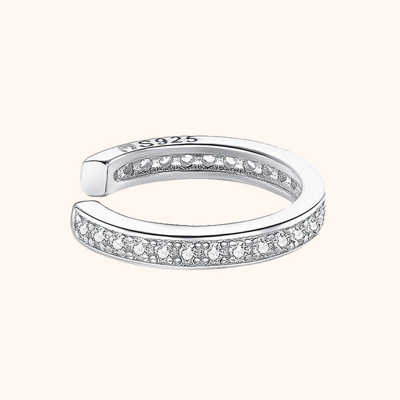 Ohrring | Glitzernd Bling Strass Silber Langlebig Stilvoll Vielseitig-Silber-Luzern Mode