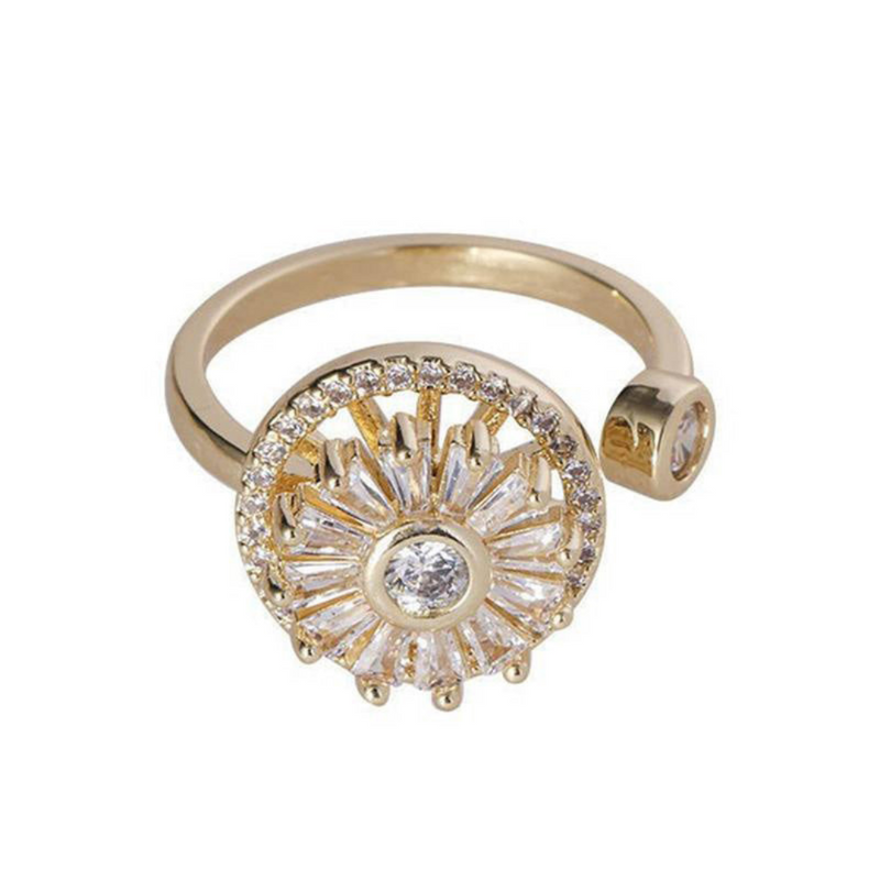 Anti-Stress Ring | Stilvoll Praktisch Beruhigend Silber Langlebig-Luzern Mode