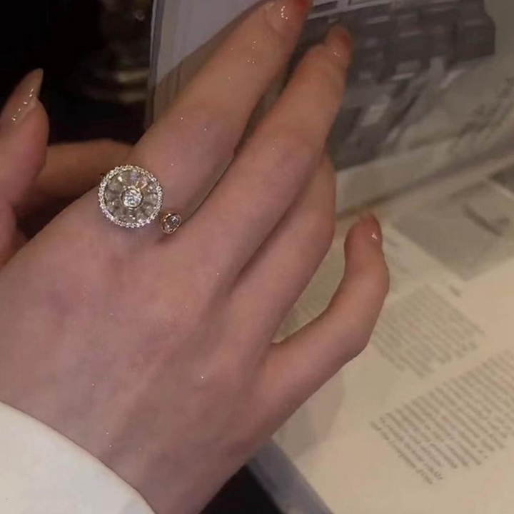 Anti-Stress Ring | Stilvoll Praktisch Beruhigend Silber Langlebig-Luzern Mode
