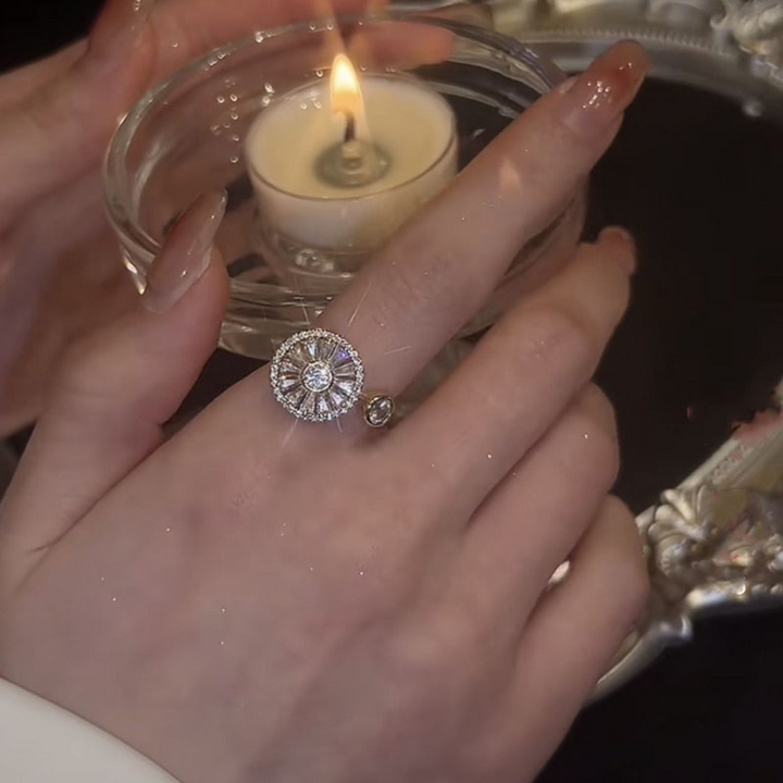 Anti-Stress Ring | Stilvoll Praktisch Beruhigend Silber Langlebig-Luzern Mode