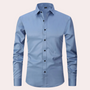 Herren Business Hemd Slim Fit Langarm Knitterfrei-Hellblau-S-Luzern Mode