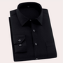 Herren Business Hemd Langarm - Elegantes Design Bügelfrei-Schwarz-S-Luzern Mode