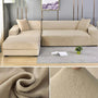Bankbezug | Samt | Stretch | Einfarbig | Weich | Schützend | Waschbar-Beige-1 Zits (90-140CM)-Luzern Mode