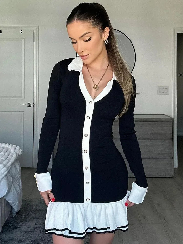 Sommer Minikleid Damen | Strickkleid | Rückenfrei | Bandage Stil | Sexy Look-Luzern Mode