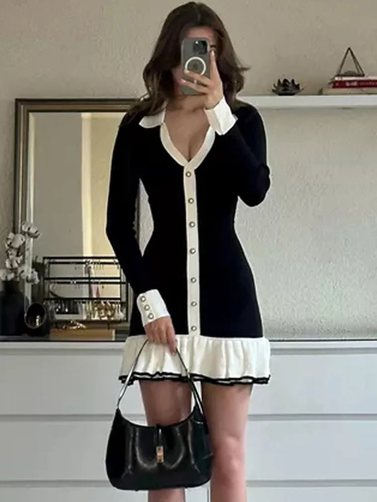 Sommer Minikleid Damen | Strickkleid | Rückenfrei | Bandage Stil | Sexy Look-Luzern Mode