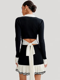 Sommer Minikleid Damen | Strickkleid | Rückenfrei | Bandage Stil | Sexy Look-Luzern Mode