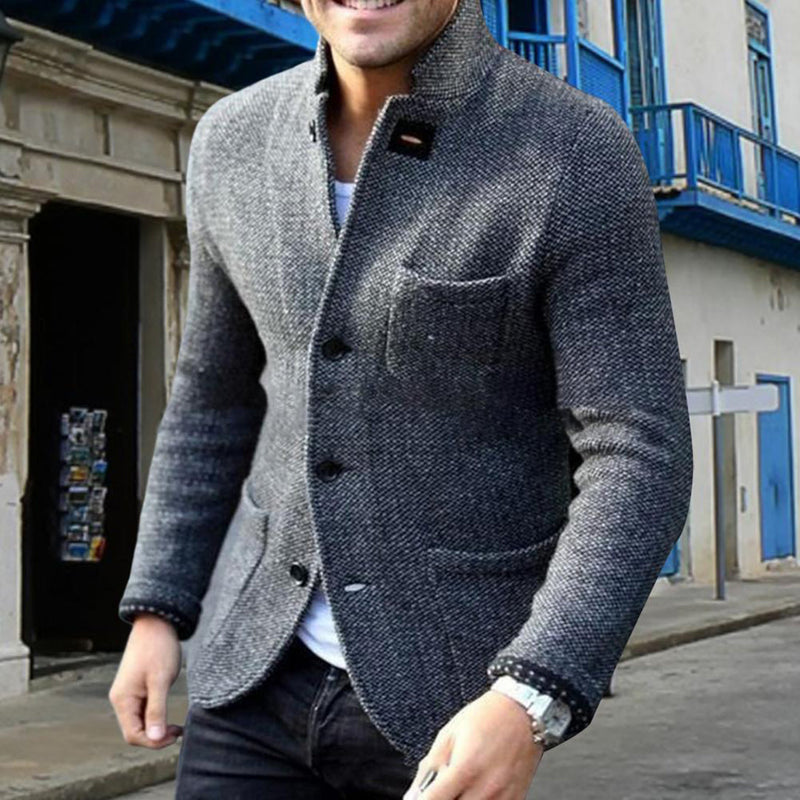 Herren Strickjacke mit Knöpfen - Eleganter Cardigan Look-Luzern Mode