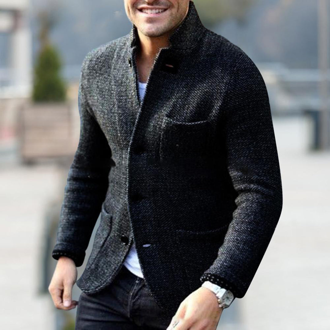 Herren Strickjacke mit Knöpfen - Eleganter Cardigan Look-Luzern Mode