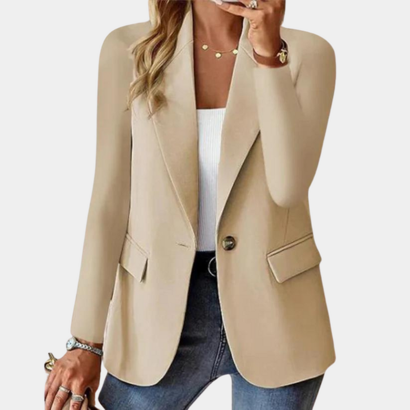 Eleganter Damenblazer für Business und Freizeitmode-Aprikose-XS-Luzern Mode