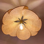 Blumenförmige Hängeleuchte | Geschichtet | Verstellbar | Stoff | Metall-Lichtbraun-S (50 cm x 100 cm)-Luzern Mode