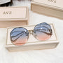 Boho Sonnenbrille Damen | Trendy Sommeraccessoire | Stylischer UV-Schutz-Blau-Rosa-Luzern Mode