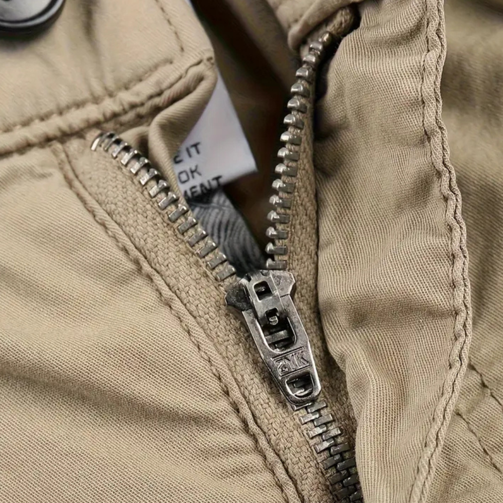 Herren Winterjacke mit Reißverschluss und Taschen Design-Luzern Mode
