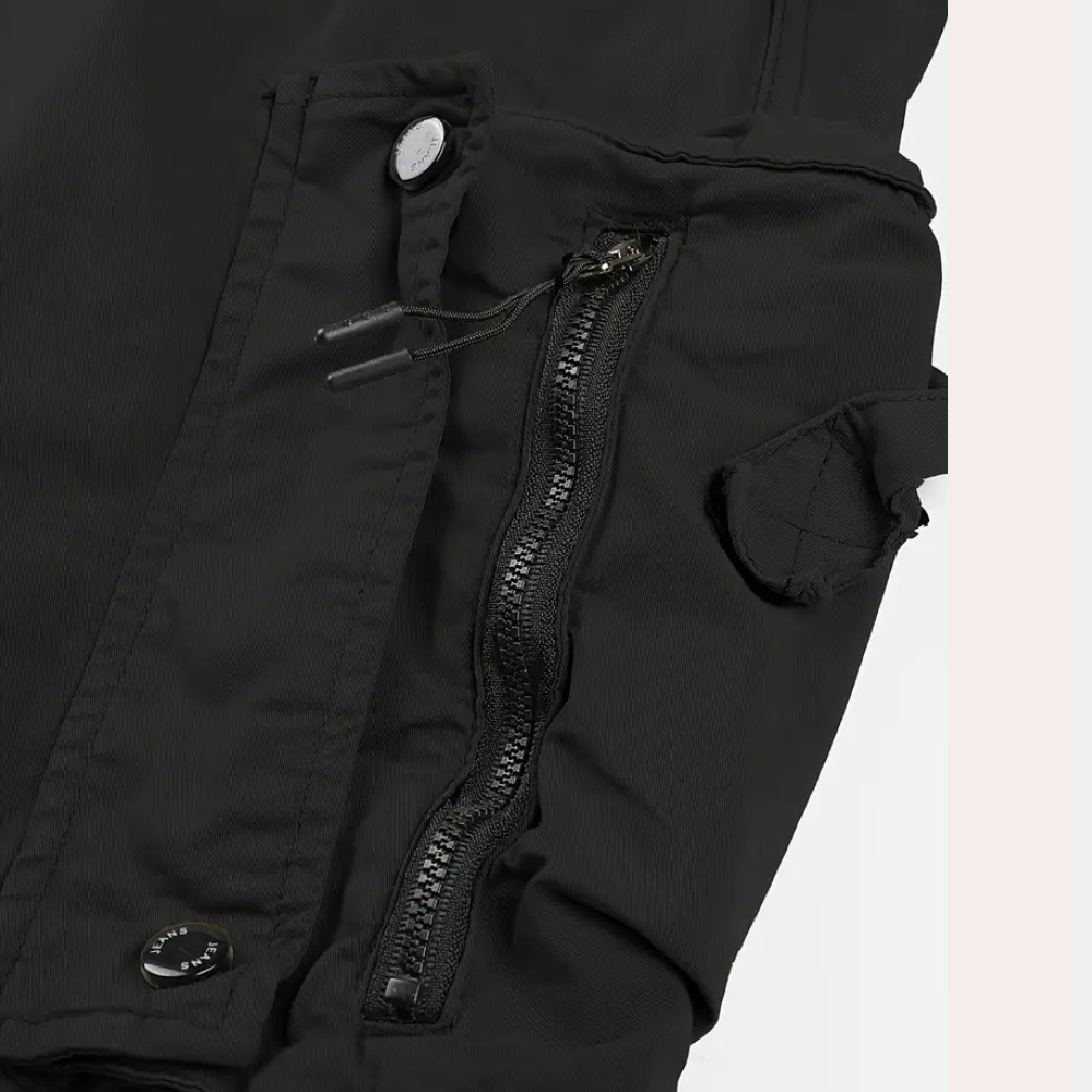 Herren Winterjacke mit Reißverschluss und Taschen Design-Luzern Mode