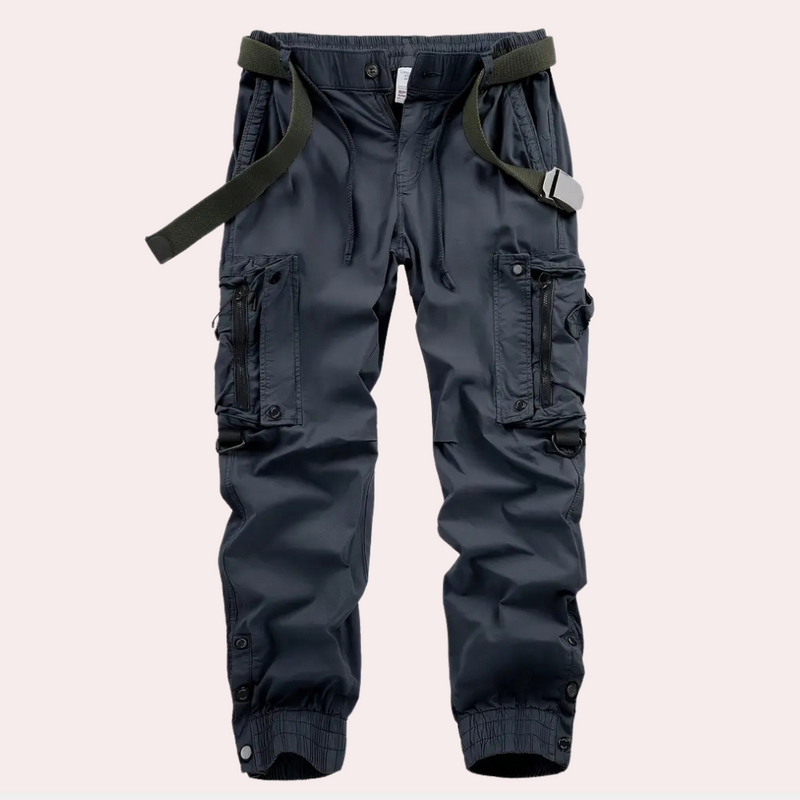 Herren Winterjacke mit Reißverschluss und Taschen Design-Blau-XS-Luzern Mode