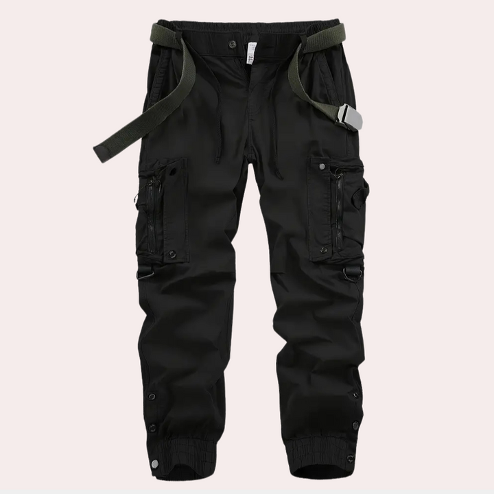 Herren Winterjacke mit Reißverschluss und Taschen Design-Schwarz-XS-Luzern Mode