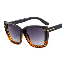 Stylische Damen Sonnenbrille | UV400 Schutz | Trendige Cat Eye mit Farbverlauf-Panther-Grau-Luzern Mode