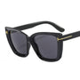 Stylische Damen Sonnenbrille | UV400 Schutz | Trendige Cat Eye mit Farbverlauf-Schwarz-Grau-Luzern Mode