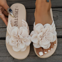 Sommer Slipper Damen | Leicht & bequem | Blumendetail | Strand & Alltagstauglich-Luzern Mode