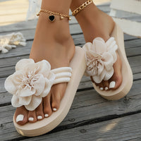 Sommer Slipper Damen | Leicht & bequem | Blumendetail | Strand & Alltagstauglich-Luzern Mode