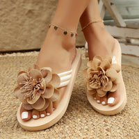 Sommer Slipper Damen | Leicht & bequem | Blumendetail | Strand & Alltagstauglich-Luzern Mode