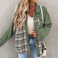 Damenjacke | Halb lang | Knopfverschluss | Locker sitzend | Taschen | Karomuster-Luzern Mode