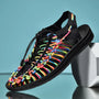 Herren Sandalen | Dichte Zehen | Offene Ferse | Mesh | Zugband | Einfarbig-Mehrfarbig-38-Luzern Mode
