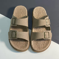 Sommer Slipper Herren | Verstellbare Riemen | Rutschfest | Leicht und atmungsaktiv-Apricot-40-Luzern Mode