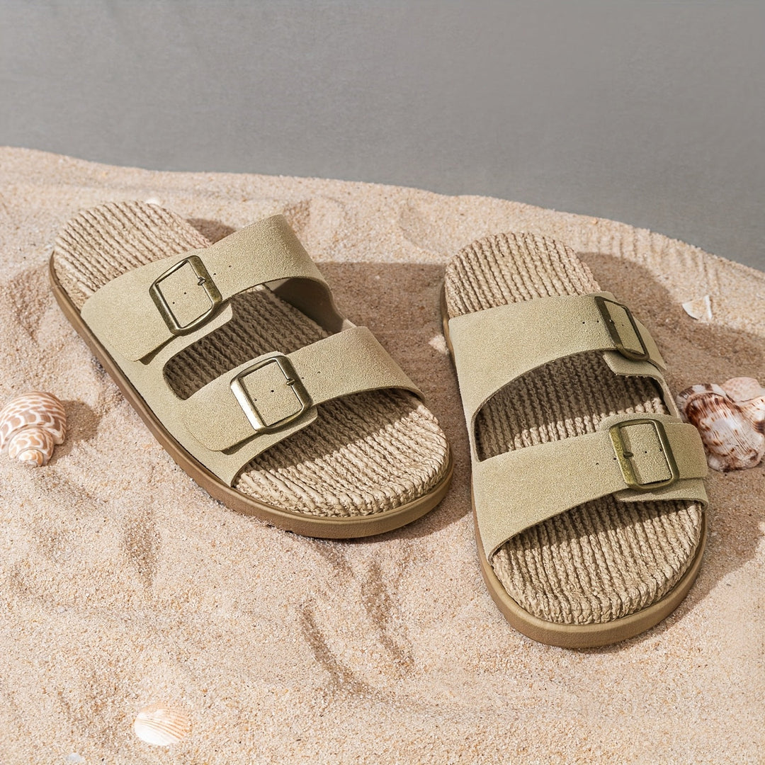 Sommer Slipper Herren | Verstellbare Riemen | Rutschfest | Leicht und atmungsaktiv-Luzern Mode