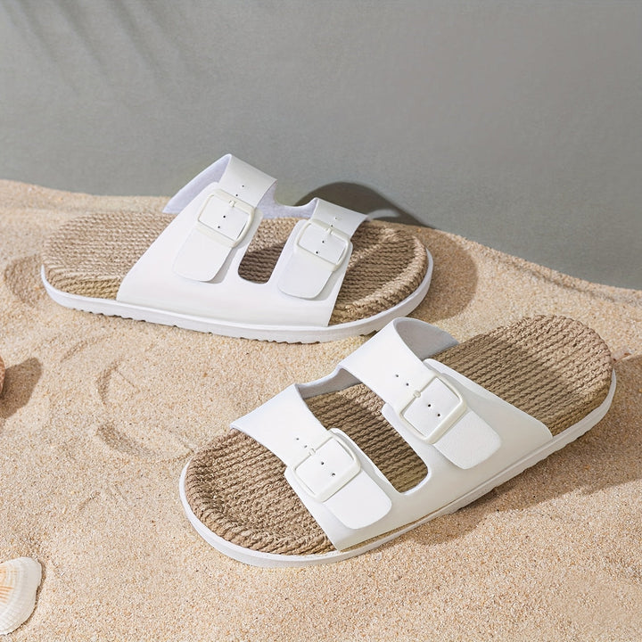 Sommer Slipper Herren | Verstellbare Riemen | Rutschfest | Leicht und atmungsaktiv-Luzern Mode