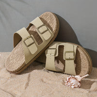 Sommer Slipper Herren | Verstellbare Riemen | Rutschfest | Leicht und atmungsaktiv-Luzern Mode