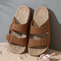 Sommer Slipper Herren | Verstellbare Riemen | Rutschfest | Leicht und atmungsaktiv-Luzern Mode