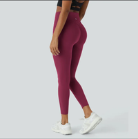 Stylische Push-Up Leggings | Stretchmaterial | Hebende Wirkung-S-Dunkelrot-Luzern Mode