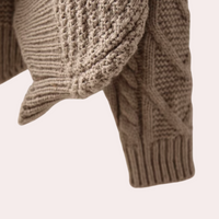 Damen Strickpullover Rollkragen Zopfmuster Wintermode-Luzern Mode