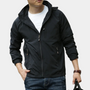 Herren Zwischenjacke | Pullover | Halbzipper | Einfarbig | Winddicht | Regular-Schwarz-M-Luzern Mode