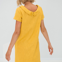 Sommerkleid Damen Leinen | Luftig | Kurzarm mit Taschen | Für Alltag & Urlaub-Luzern Mode