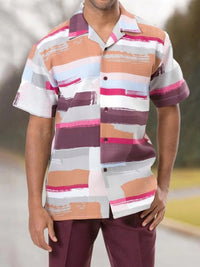 Herren Sommer Set | Kurzarmhemd mit Hose | Luftig | Vintage Stil | Pflegeleicht-Set F-S-Luzern Mode