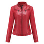 Lernjacke für Damen | Vegan | Uni | Reißverschluss | Seitentaschen | Tailliert-Rot-XS-Luzern Mode
