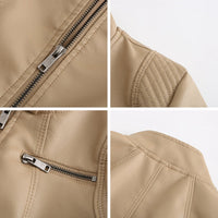 Lernjacke für Damen | Vegan | Uni | Reißverschluss | Seitentaschen | Tailliert-Luzern Mode