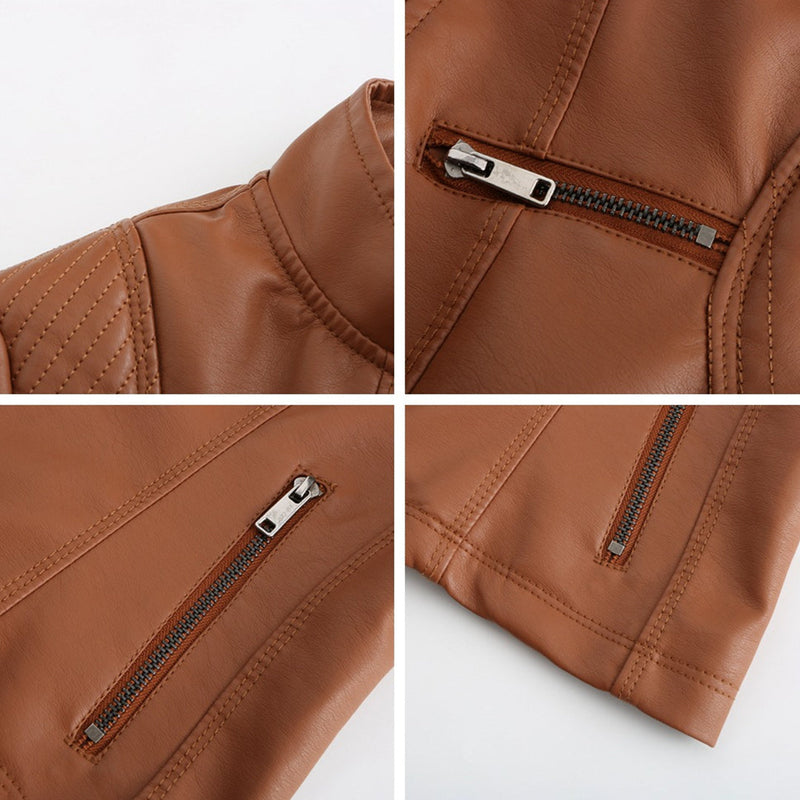 Lernjacke für Damen | Vegan | Uni | Reißverschluss | Seitentaschen | Tailliert-Luzern Mode