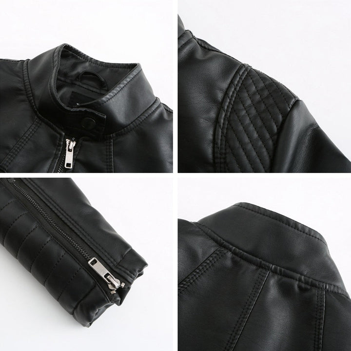 Lernjacke für Damen | Vegan | Uni | Reißverschluss | Seitentaschen | Tailliert-Luzern Mode