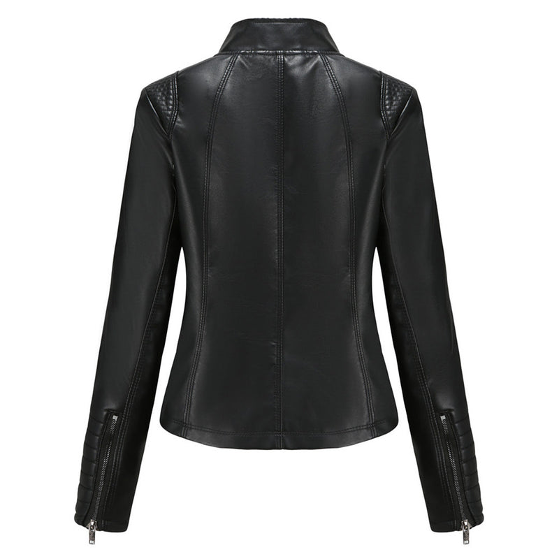 Lernjacke für Damen | Vegan | Uni | Reißverschluss | Seitentaschen | Tailliert-Luzern Mode
