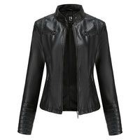 Lernjacke für Damen | Vegan | Uni | Reißverschluss | Seitentaschen | Tailliert-Luzern Mode
