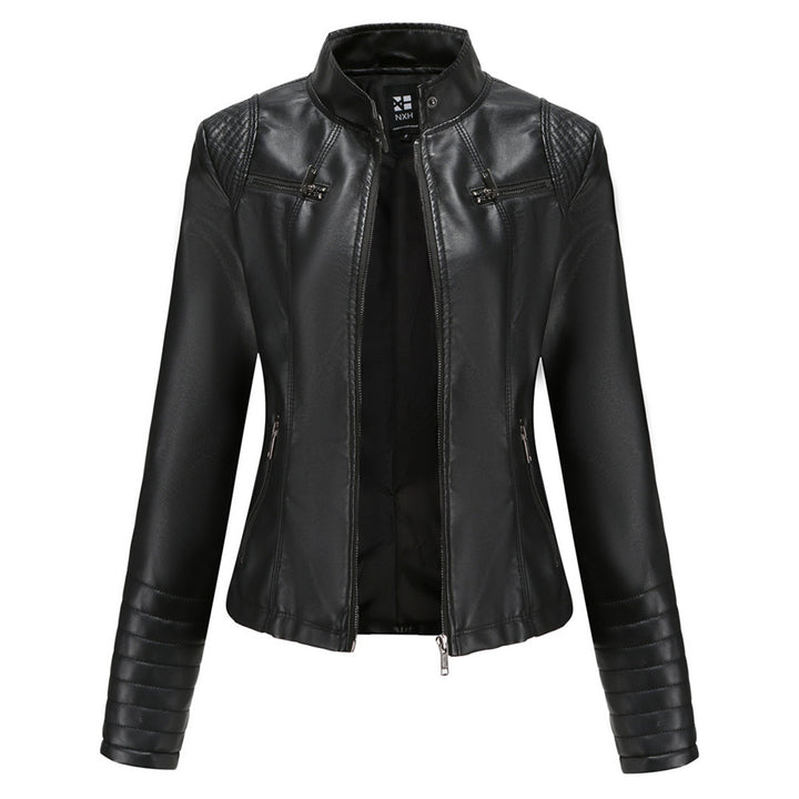 Lernjacke für Damen | Vegan | Uni | Reißverschluss | Seitentaschen | Tailliert-Luzern Mode