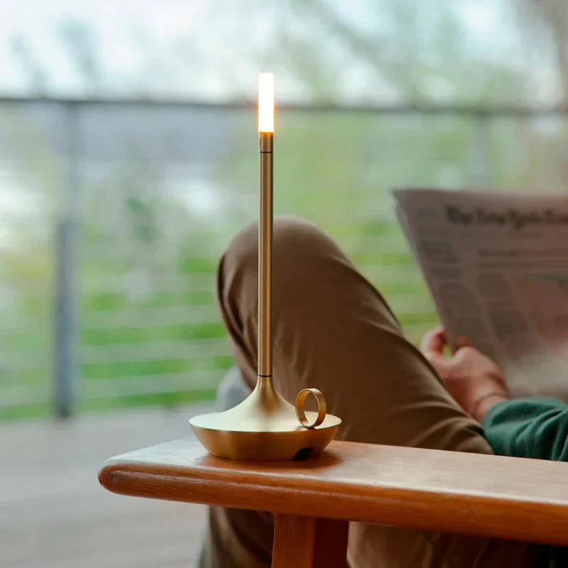 Tischlampe | Kerzen-Design Subtil Stilvoll Aufladbar USB Langlebig-Gold-Luzern Mode