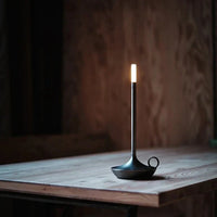 Tischlampe | Kerzen-Design Subtil Stilvoll Aufladbar USB Langlebig-Schwarz-Luzern Mode
