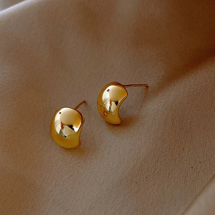 Goldene Ohrstecker | Vergoldet Silber Langlebig Stilvoll Subtil Einzigartig-Luzern Mode