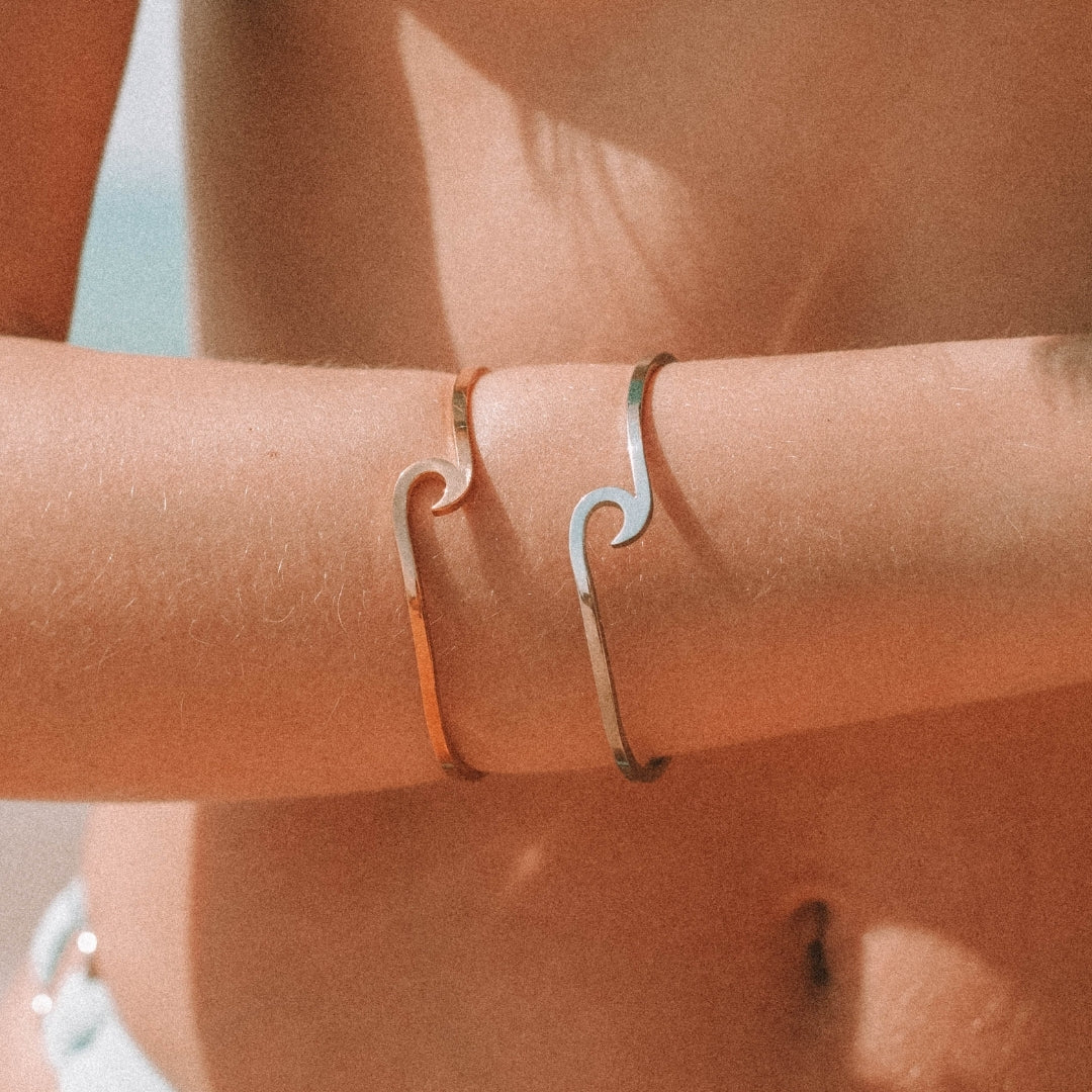 Armband für Damen | Dezent | Wellen | Gold | Silber | Stilvoll-Gold-Luzern Mode